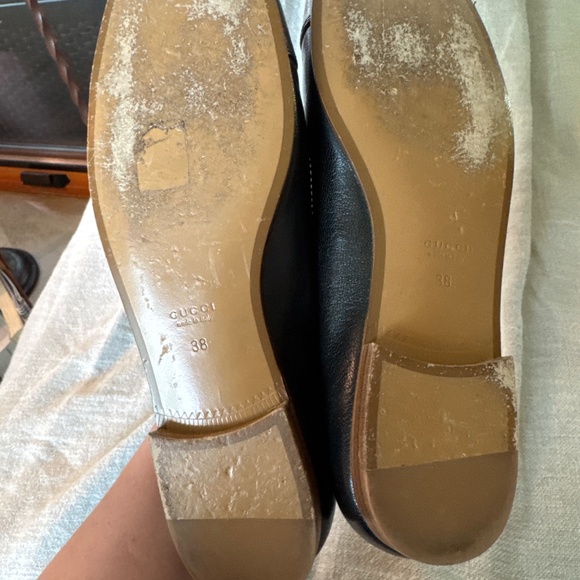 Navy Gucci Leather flats - Picture 5 of 5